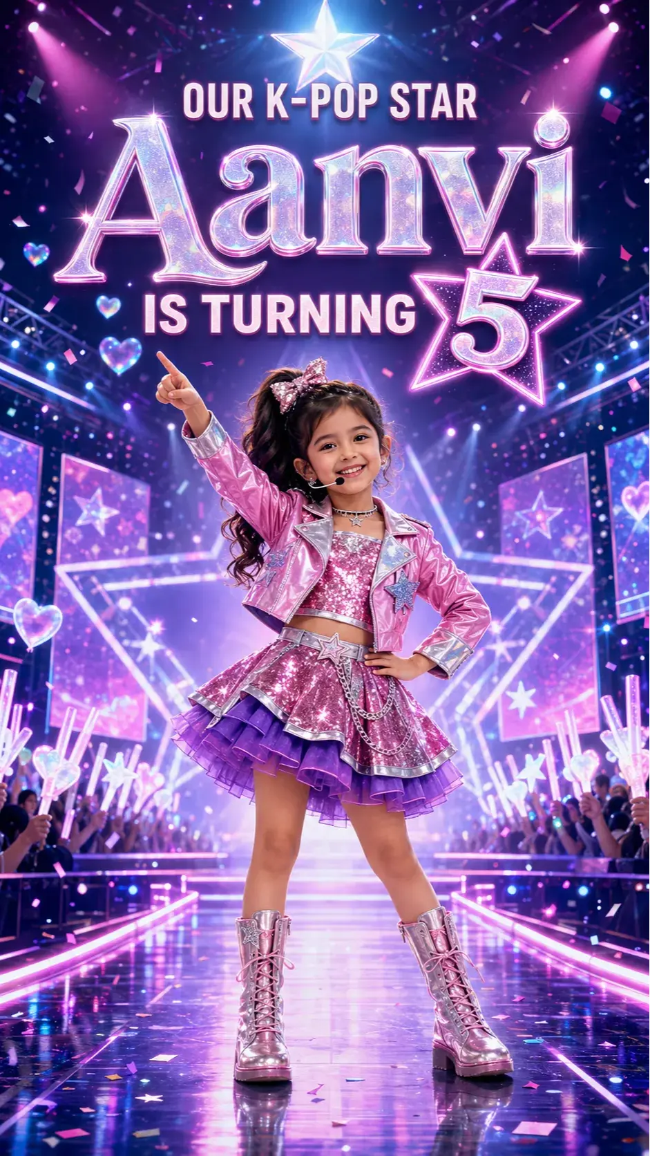 K-Pop Theme AI Birthday Invitation Video | Personalised E-Invite Alternate