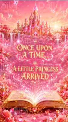 AI Fairy Theme Birthday Invitation Video with Customised Baby Face