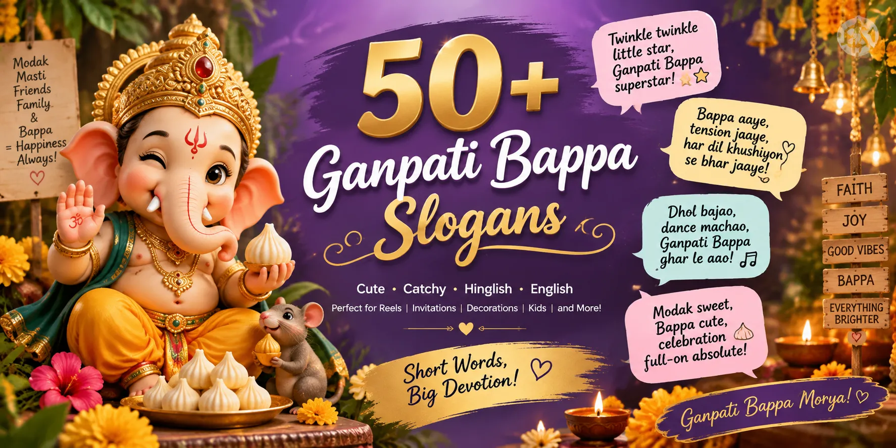50+ Ganpati Bappa Slogans