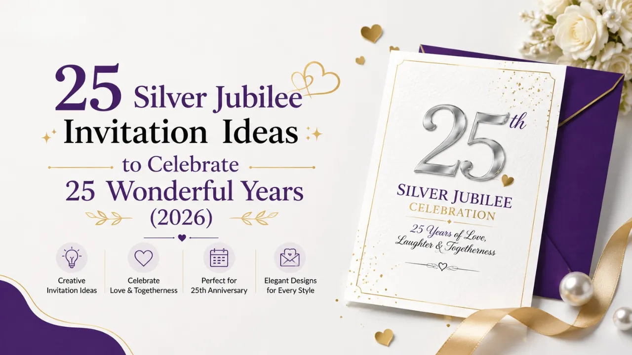 25 Silver Jubilee Invitation Ideas to Celebrate 25 Wonderful Years (2026)