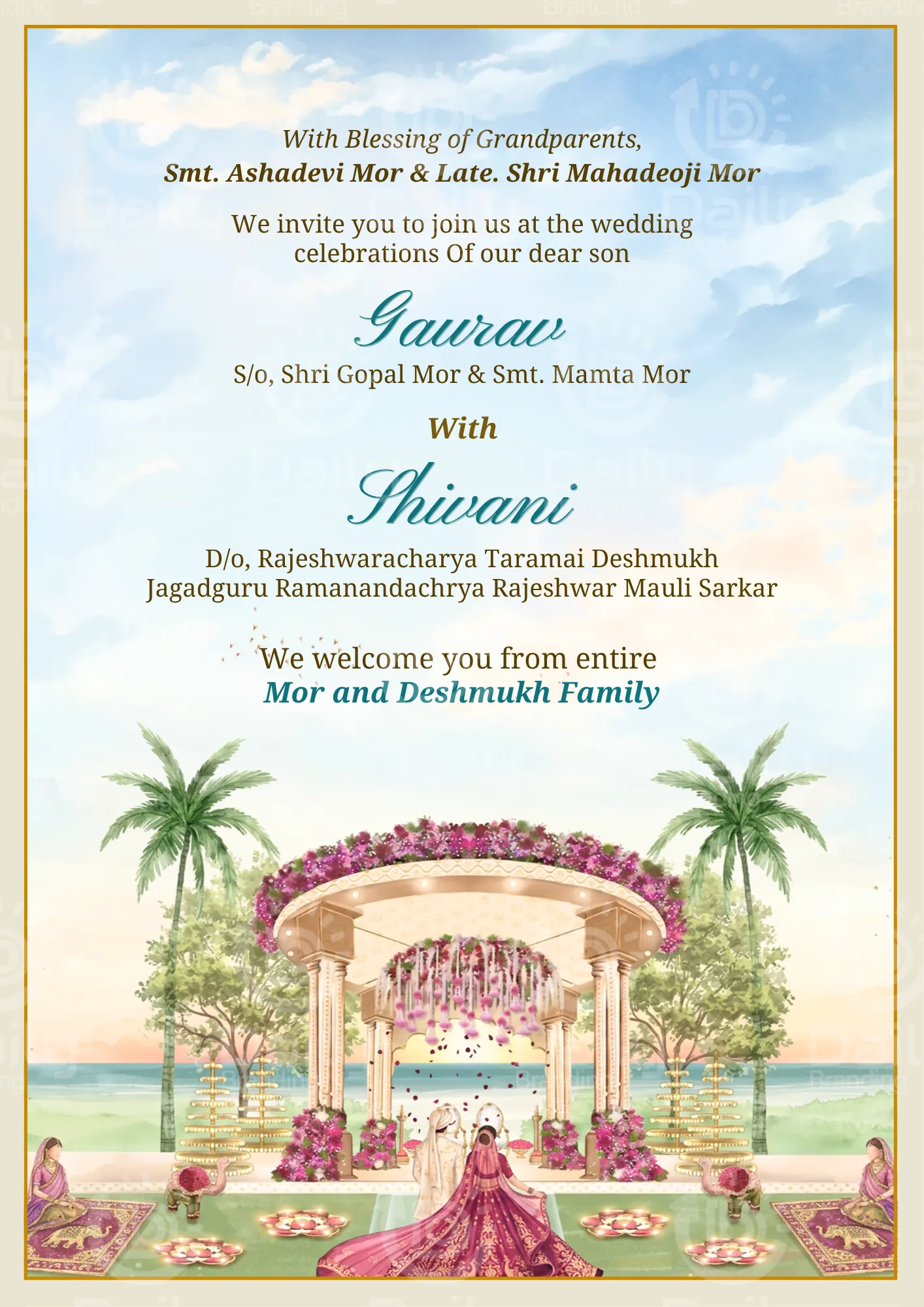 Wedding Invitation PDF | All Indian Wedding Functions Alternate