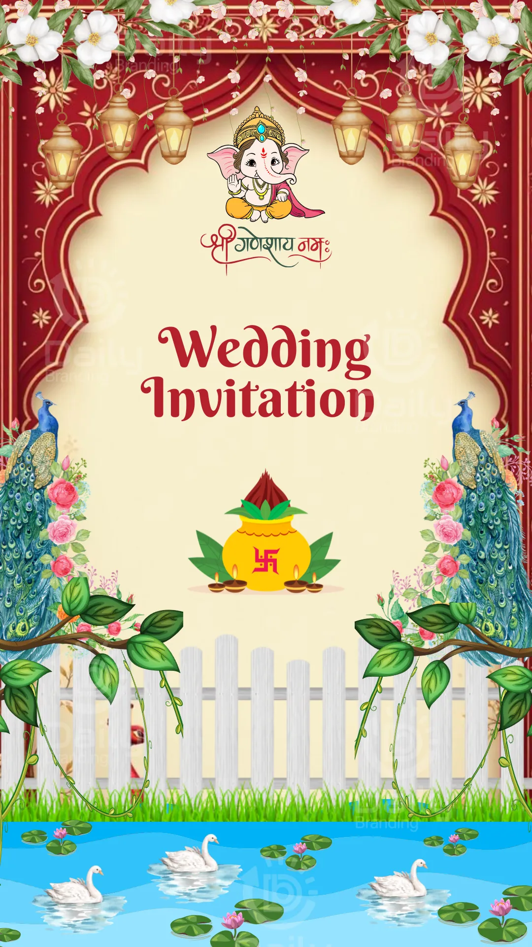 Personalised Wedding Invitation Video with Save the Date, Haldi, Mehendi and Sangeet